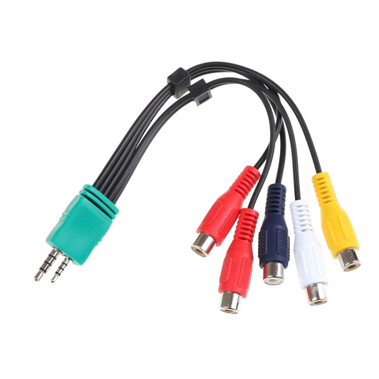 para Samsung 3.5 + 2.5 a 5RCA Cable de señal de componente de cable AV de TV LCD de doble cabeza, 20cm 3.5+2.5 to 5RCA