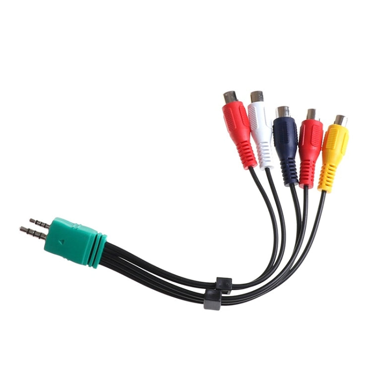 para Samsung 3.5 + 2.5 a 5RCA Cable de señal de componente de cable AV de TV LCD de doble cabeza, 20cm 3.5+2.5 to 5RCA