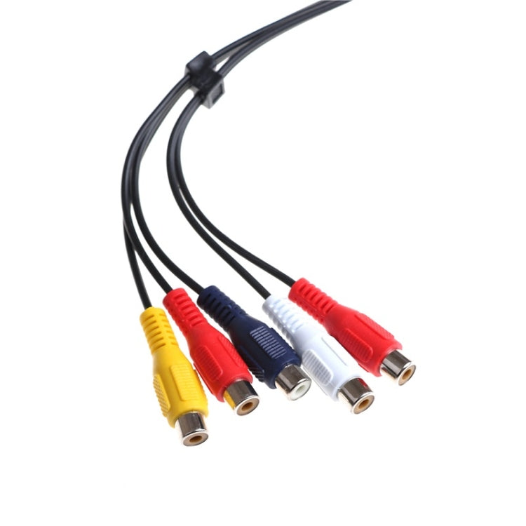 para Samsung 3.5 + 2.5 a 5RCA Cable de señal de componente de cable AV de TV LCD de doble cabeza, 20cm 3.5+2.5 to 5RCA