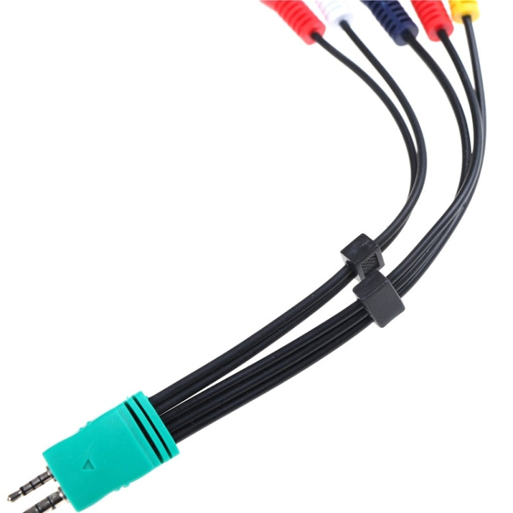 para Samsung 3.5 + 2.5 a 5RCA Cable de señal de componente de cable AV de TV LCD de doble cabeza, 20cm 3.5+2.5 to 5RCA