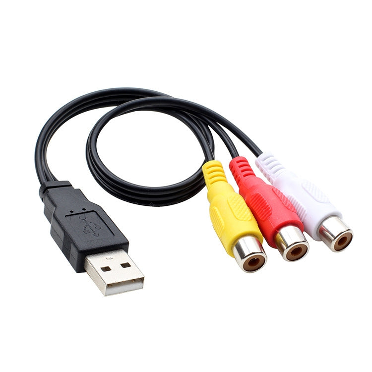 Cable de audio AV USB a 3 RCA Bus 1 macho 3 hembra, 25cm, 1.5m