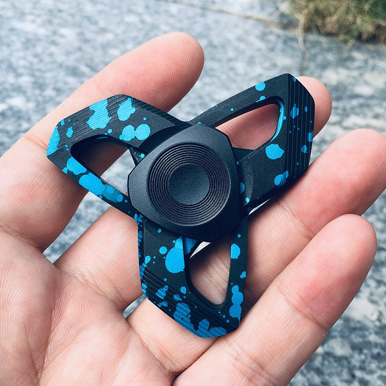 CKFSL Fingertip giroscopia EDC mano Spinner Metal alivio del estrés juguetes, CKFSL(Black), CKFSL(Blue Spots)