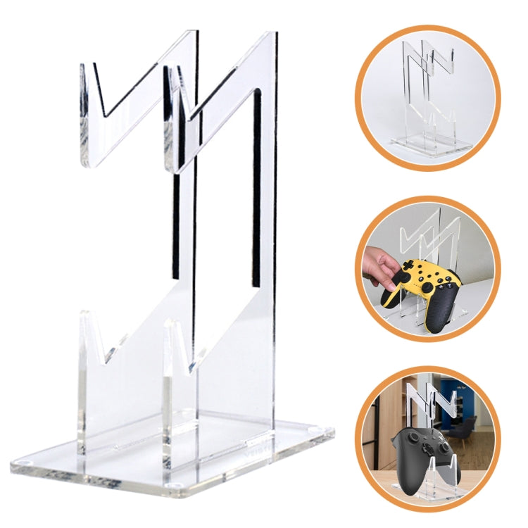 Soporte de almacenamiento de manija de juego de doble capa de acrílico para PS4 / PS5 / PS3, For PS4/ PS5/PS3