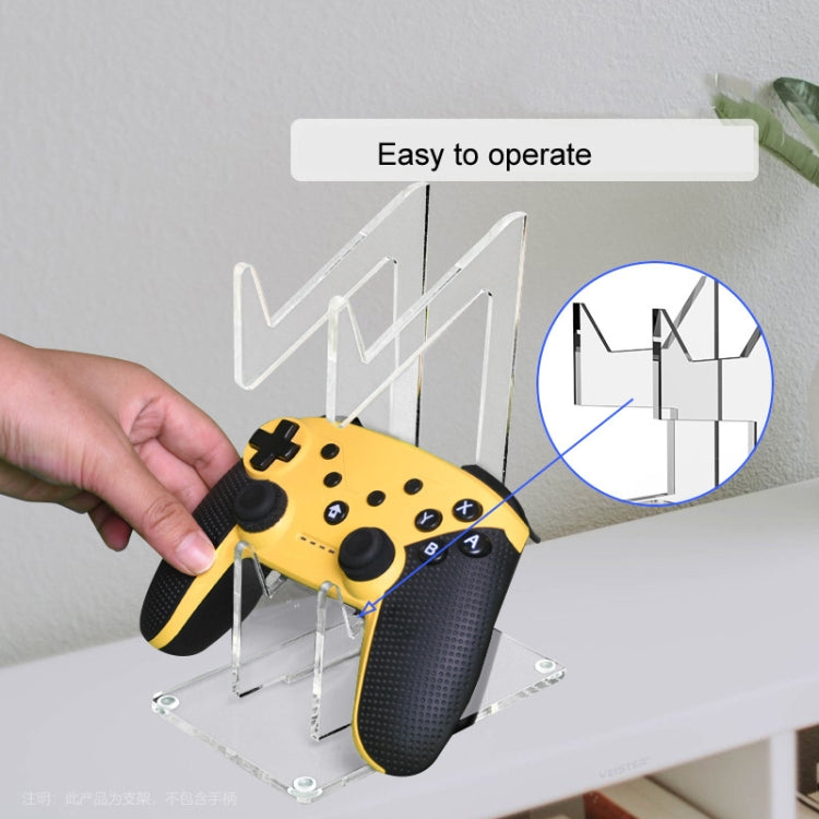 Soporte de almacenamiento de manija de juego de doble capa de acrílico para PS4 / PS5 / PS3, For PS4/ PS5/PS3