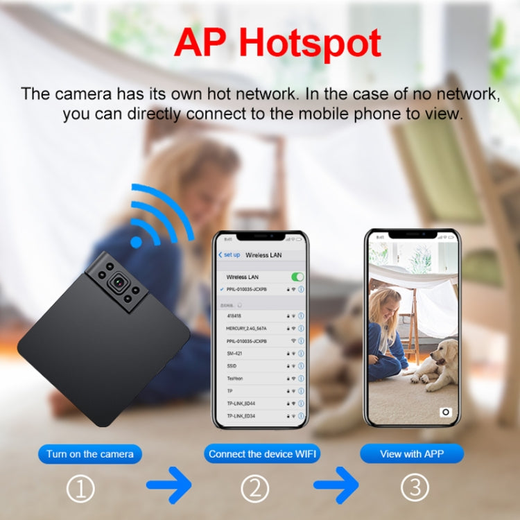 Smart WiFi Children Monitor 1080P HD Deportes Fotografía Cámara de red, WK11