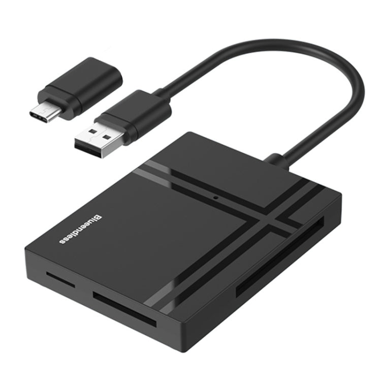 Lector de tarjetas Blueendless C5U3 tipo C/USB-C 5 en 1 CF/XD/TF/SD/MS, C5U3