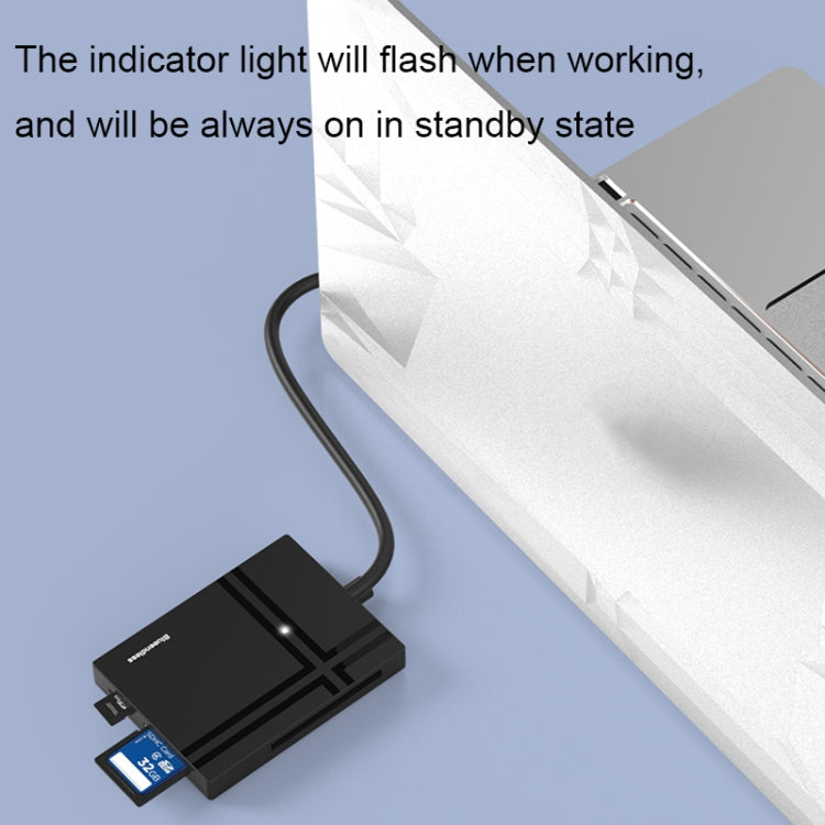 Lector de tarjetas Blueendless C5U3 tipo C/USB-C 5 en 1 CF/XD/TF/SD/MS, C5U3