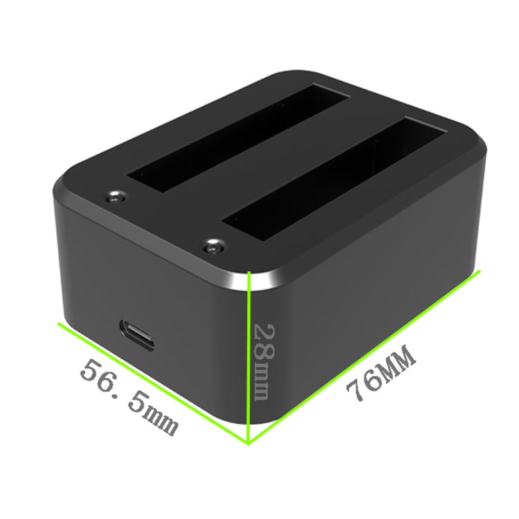 Para Insta360 X3 A520 Cámara panorámica Cargador de baterías Base de carga dual, For Insta360 X3 Dual Batteries