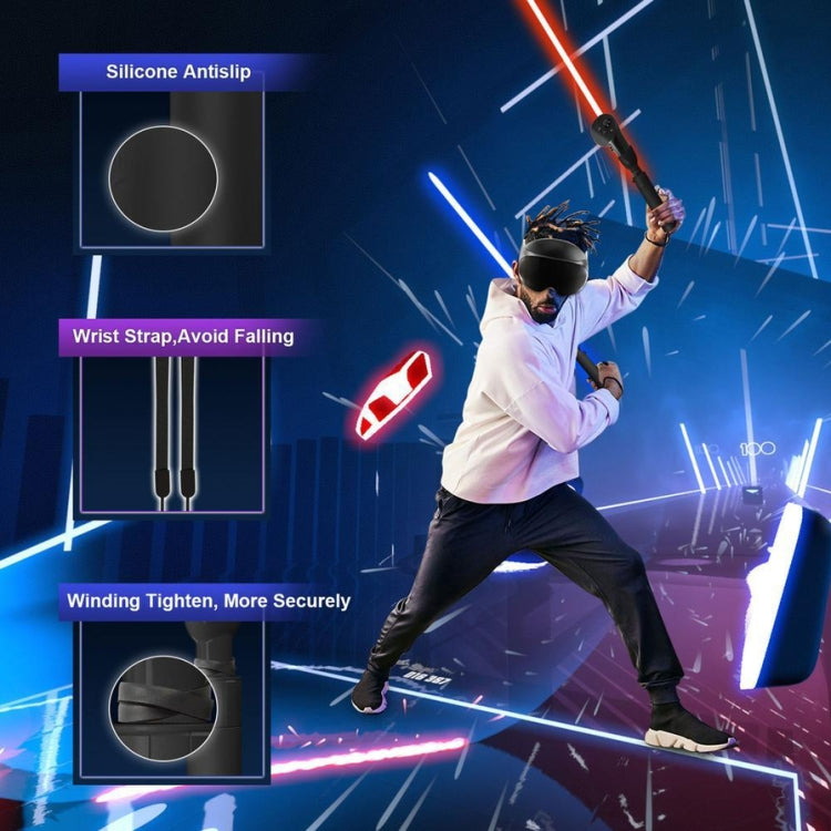 Para Meta Quest Pro VR Gafas Juego de golf Poste de luz Mango Varilla extendida, For Meta Quest Pro Black