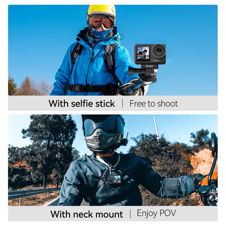 Para DJI OSMO Action 3 TELESIN Adaptador magnético de dos garras Accesorios de cámara de acción, Magnetic Two Claw Adapter