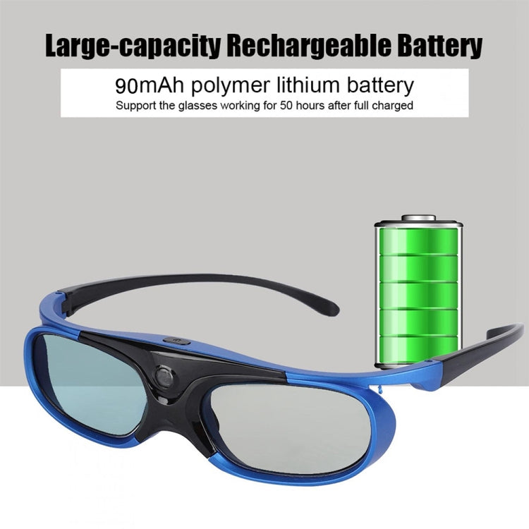 Gafas 3D con obturador activo JX30-T compatibles con 96HZ-144HZ para proyección DLP-LINK X5/Z6/H2