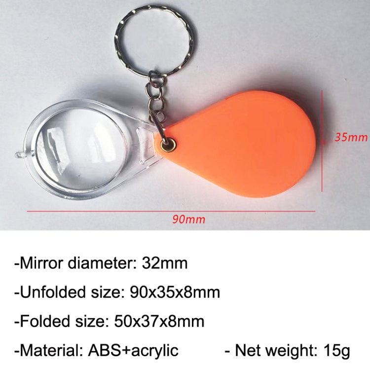 10pcs 10XFold Portable Home Estudiantes y personas mayores sostienen HD Mini lupa llavero, 10pcs(32mm)