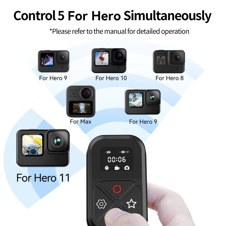 TELESIN T10 80m Control remoto Bluetooth para GoPro Hero11 negro/HERO10 negro/HERO9 negro/HERO8 negro/Max, For GoPro