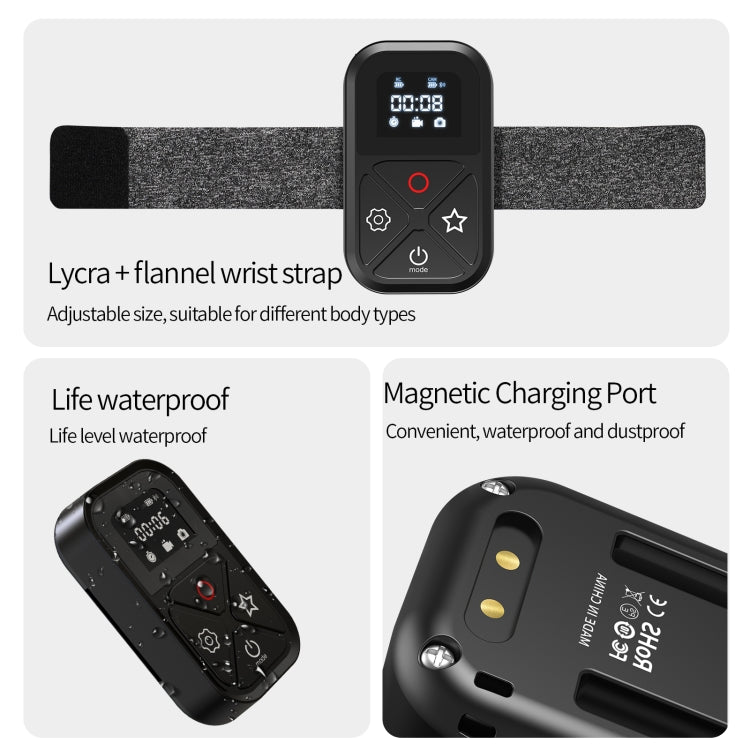TELESIN T10 80m Control remoto Bluetooth para GoPro Hero11 negro/HERO10 negro/HERO9 negro/HERO8 negro/Max, For GoPro