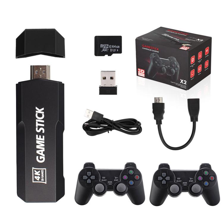 GD10 2.4G Inalámbrico 4K HD TV Consola de juegos PSP Game Box, Without Memory Card, 32G Built-in 15,000 Games, 64G Built-in 30,000 Games, 128G Built-in 40,000 Games