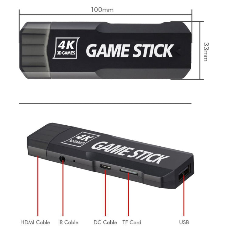 GD10 2.4G Inalámbrico 4K HD TV Consola de juegos PSP Game Box, Without Memory Card, 32G Built-in 15,000 Games, 64G Built-in 30,000 Games, 128G Built-in 40,000 Games