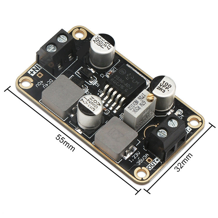LM2596-ADJ DC-DC Módulo de potencia reductor ajustable 4V-40V a 1.23-35V 3A Placa de estereotipo, LM2596-ADJ 4V-40V To 1.23-35V