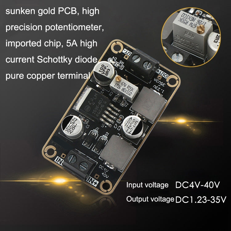 LM2596-ADJ DC-DC Módulo de potencia reductor ajustable 4V-40V a 1.23-35V 3A Placa de estereotipo, LM2596-ADJ 4V-40V To 1.23-35V