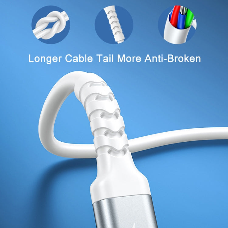 REMAX RC-C008 2.4A TPE Cable de datos anti-rotura suave, longitud 1 m, USB To Micro USB, USB To 8 Pin, USB To  USB-C/Type-C