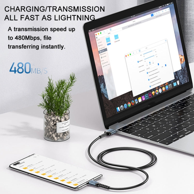 REMAX RC-C008 2.4A TPE Cable de datos anti-rotura suave, longitud 1 m, USB To Micro USB, USB To 8 Pin, USB To  USB-C/Type-C
