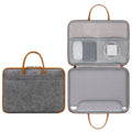 Baona cuero completamente abierto portátil impermeable bolsa de computadora, 13/13.3 inches, 14 inches, 15/15.6/16 inches