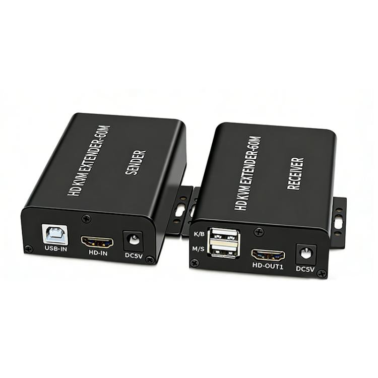 BW-HKE60A HDMI 60m KVM con extensor USB compatible con fuente de alimentación de extremo único POE con enchufe de EE. UU., BW-HKE60A