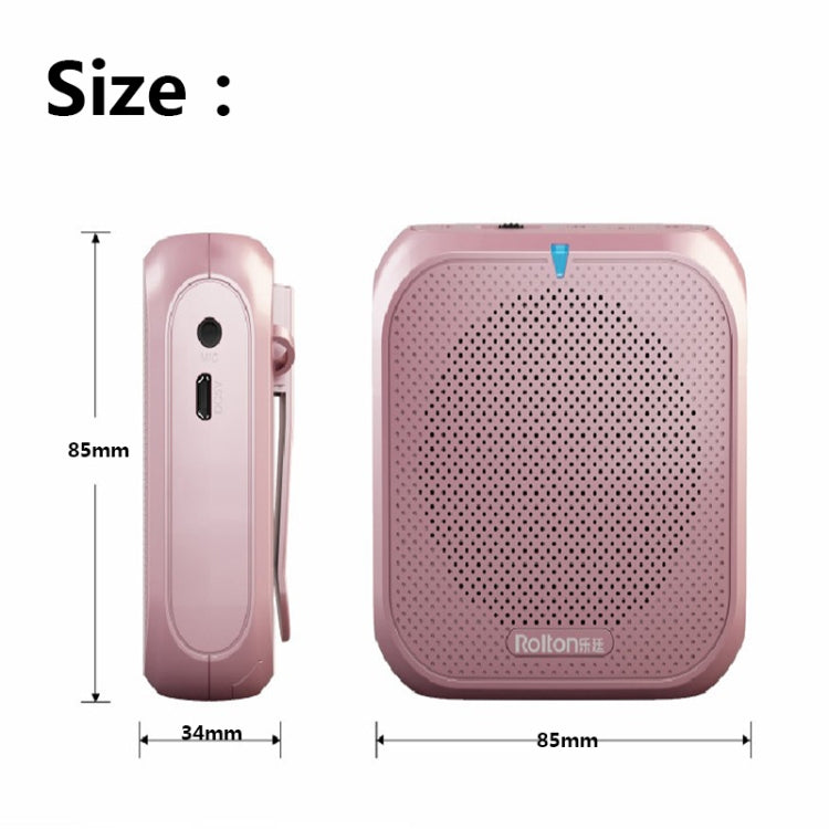 Rolton K400 Mini altavoz de audio Megáfono Amplificador de voz Soporte FM Radio TF MP3, K400