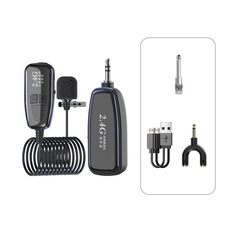Micrófono en vivo con cancelación de ruido Lavalier inalámbrico Bluetooth 2.4G, XXD-G18L