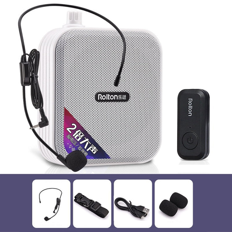 Rolton K600 7.4V Bluetooth Altavoz de audio inalámbrico Megáfono Amplificador de voz con transmisor, With Transmitter