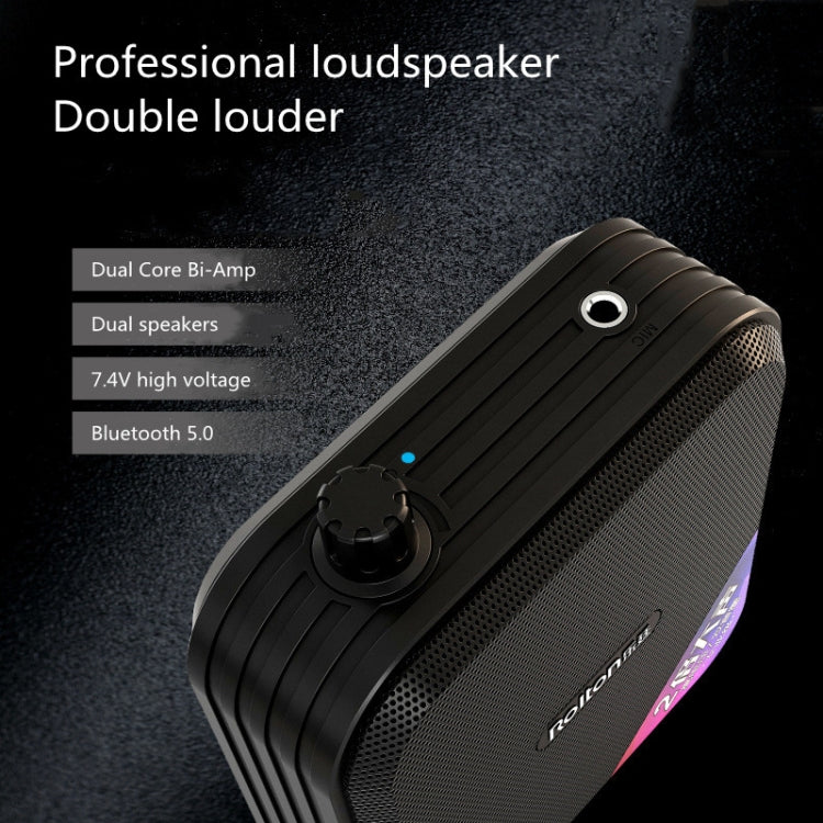Rolton K600 7.4V Bluetooth Altavoz de audio inalámbrico Megáfono Amplificador de voz con transmisor, With Transmitter