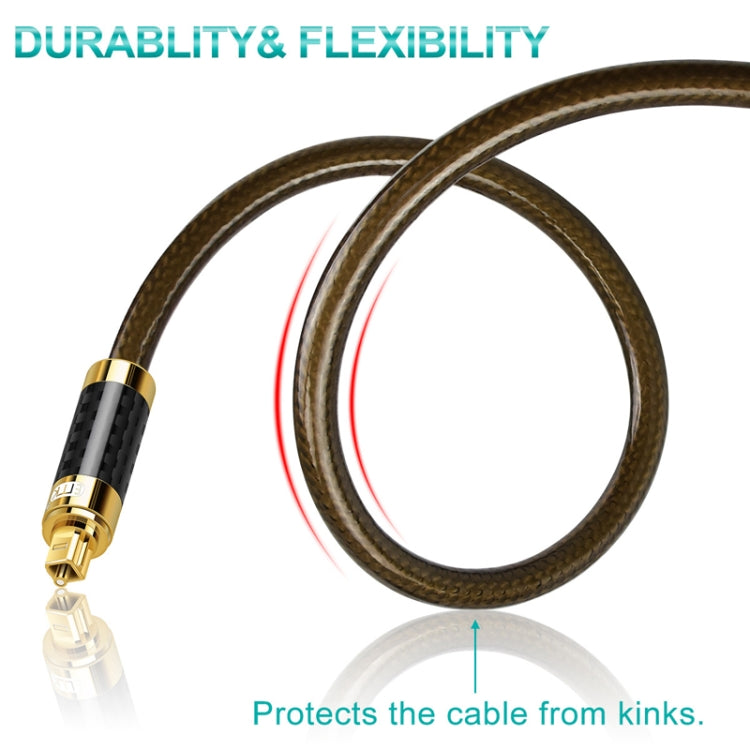 EMK GM/A8.0 Cable de audio de fibra óptica digital Amplificador Audio Línea de fiebre chapada en oro, Longitud:, 1m, 1.5m, 1.8m, 2m, 3m, 5m, 8m, 10m, 15m, 20m