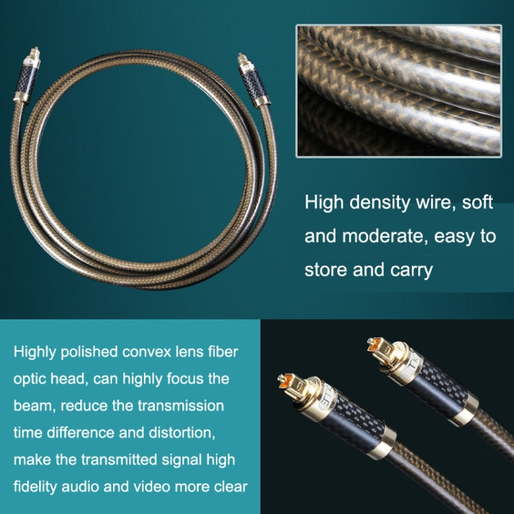 EMK GM/A8.0 Cable de audio de fibra óptica digital Amplificador Audio Línea de fiebre chapada en oro, Longitud:, 1m, 1.5m, 1.8m, 2m, 3m, 5m, 8m, 10m, 15m, 20m