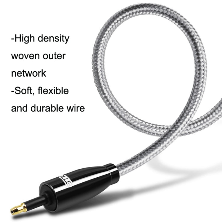 EMK QH4.0 Mini Toslink 3.5mm Interfaz SPDIF Audio Fibra Óptica, Longitud:, 1m, 1.5m, 2m, 3m, 5m, 8m, 10m, 15m
