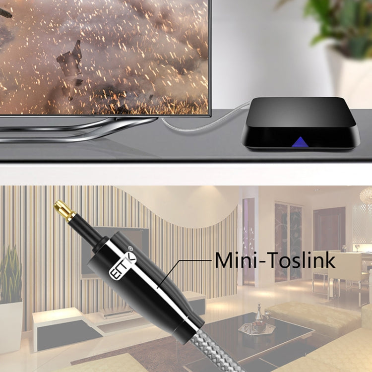 EMK QH4.0 Mini Toslink 3.5mm Interfaz SPDIF Audio Fibra Óptica, Longitud:, 1m, 1.5m, 2m, 3m, 5m, 8m, 10m, 15m
