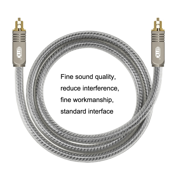 Cable de fibra óptica digital de audio EMK YL/B Cable de conexión de audio cuadrado a cuadrado, longitud:, 1m, 1.5m, 1.8m, 2m, 3m, 5m, 8m, 10m, 15m, 20m, 30m