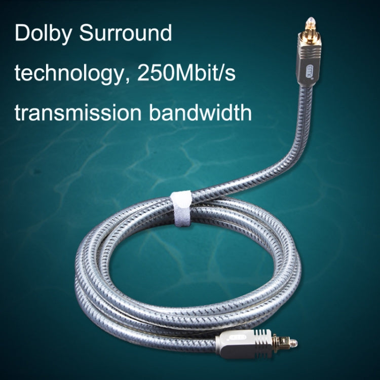 Cable de fibra óptica digital de audio EMK YL/B Cable de conexión de audio cuadrado a cuadrado, longitud:, 1m, 1.5m, 1.8m, 2m, 3m, 5m, 8m, 10m, 15m, 20m, 30m