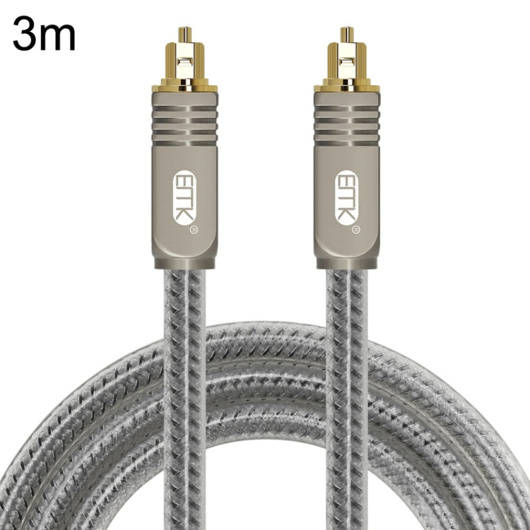 Cable de fibra óptica digital de audio EMK YL/B Cable de conexión de audio cuadrado a cuadrado, longitud:, 1m, 1.5m, 1.8m, 2m, 3m, 5m, 8m, 10m, 15m, 20m, 30m