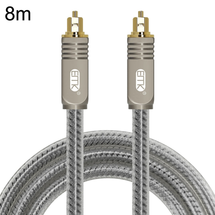 Cable de fibra óptica digital de audio EMK YL/B Cable de conexión de audio cuadrado a cuadrado, longitud:, 1m, 1.5m, 1.8m, 2m, 3m, 5m, 8m, 10m, 15m, 20m, 30m