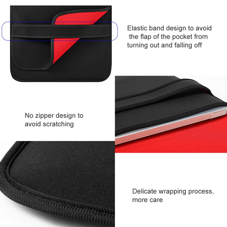 Bolso de neopreno con forro para computadora portátil Bolso de embrague con solapa de sección horizontal, 12 Inch, 13 Inch, 14 Inch, 15 Inch, 17 Inch, 10 Inch