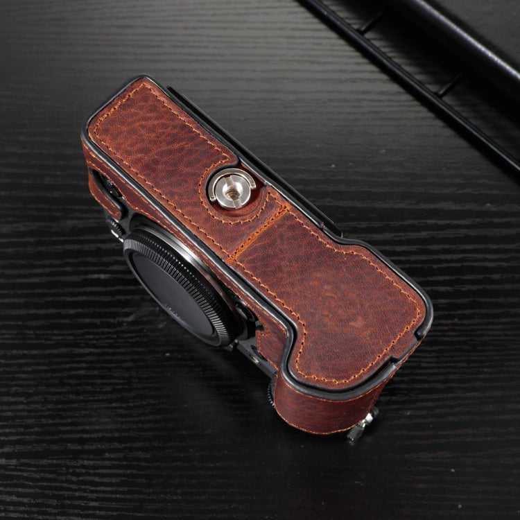 Para FUJIFILM X-T5 Cámara Bolsa de piel de vaca Funda protectora antiarañazos Cubierta de la base