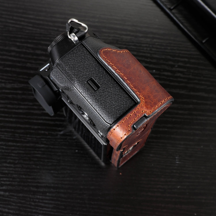 Para FUJIFILM X-T5 Cámara Bolsa de piel de vaca Funda protectora antiarañazos Cubierta de la base