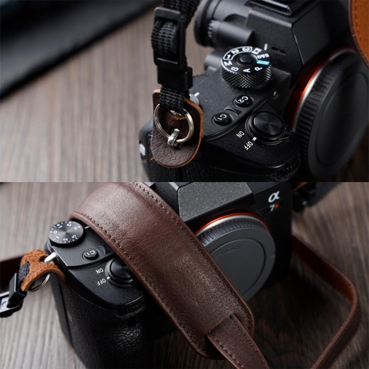 Fotografía al aire libre Cuero de vaca Cámara Hombro Colgando Cuello Correa de bobinado, Especificaciones:, Top-layer (Black), Top-layer (Deep Coffee), Top-layer (Coffee), Split Leather (Coffee), Split Leather (Black), Pure Leather (Black)             ...