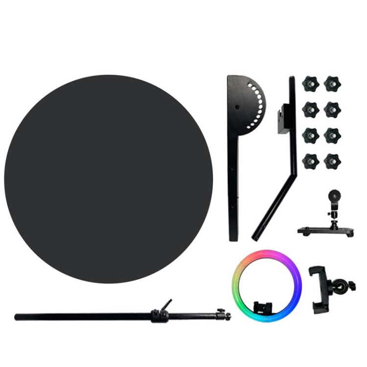 Cabina de fotos con luz de relleno RGB que gira el soporte de giro de la foto de la cámara con estuche de vuelo, 68cm, 80cm, 100cm, 115cm