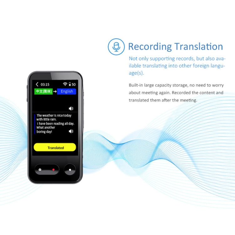 T7 4G Smart Voice / Photo / Grabación Traducción WIFI La máquina de traducción admite 138 idiomas, T7 Black