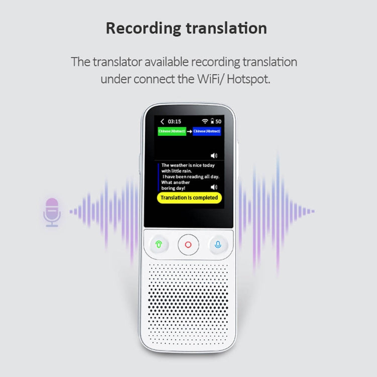La máquina de traducción de la foto/de la grabación de la inteligencia artificial de T10Pro Wifi admite 138 idiomas, T10Pro White, T10Pro Black
