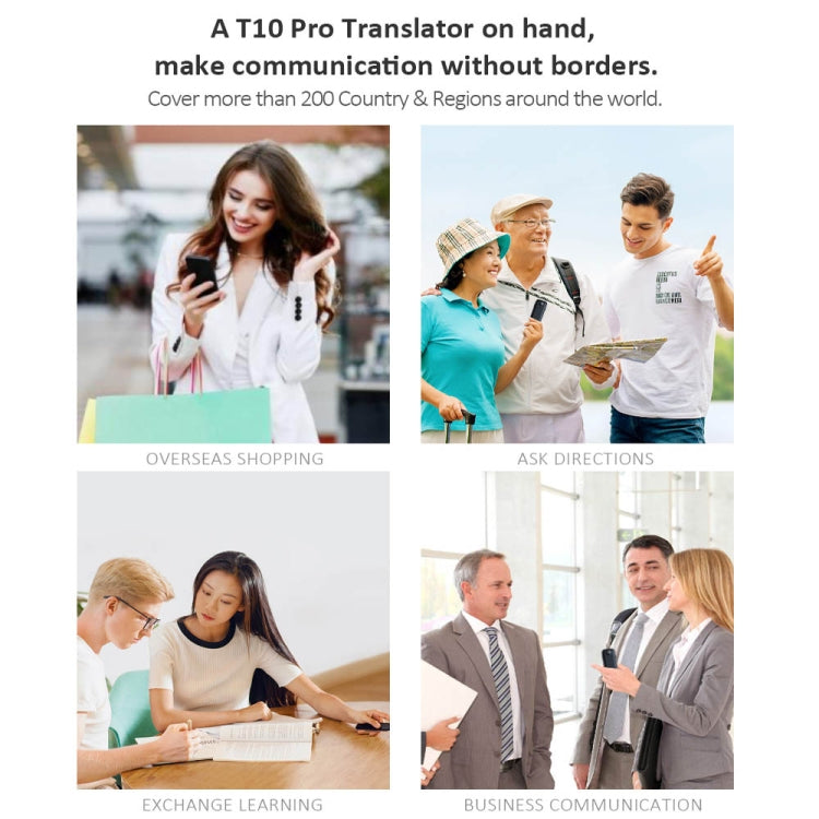 La máquina de traducción de la foto/de la grabación de la inteligencia artificial de T10Pro Wifi admite 138 idiomas, T10Pro White, T10Pro Black