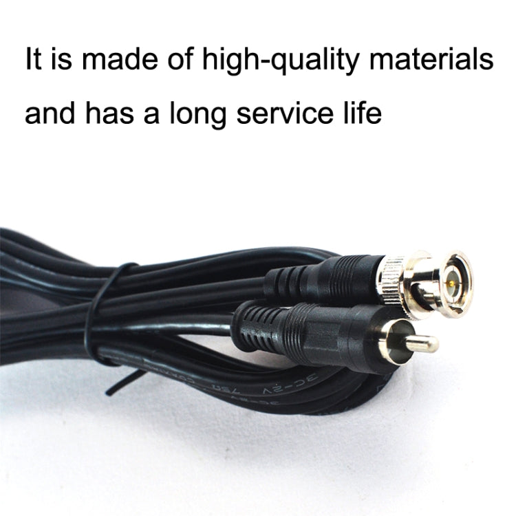 BNC macho a RCA macho Cable de conexión Cable coaxial de video HD de cobre Cable de monitoreo, Longitud:, 1m, 1.5m, 2m, 3m, 5m