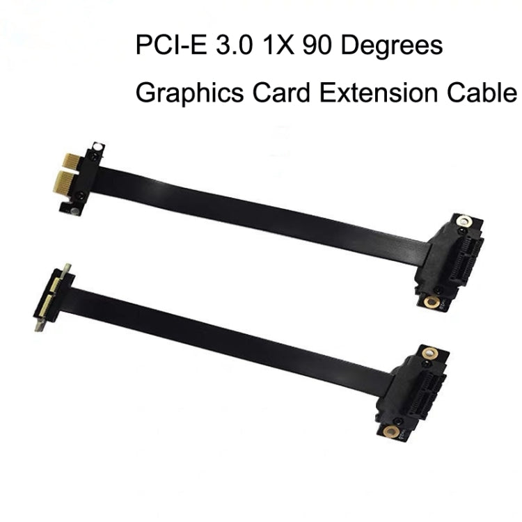 PCI-E 3.0 1X Tarjeta gráfica de 90 grados / Cable de extensión de tarjeta de red inalámbrica, Longitud del cable:, 5cm, 10cm, 15cm, 20cm, 25cm, 30cm, 40cm, 50cm