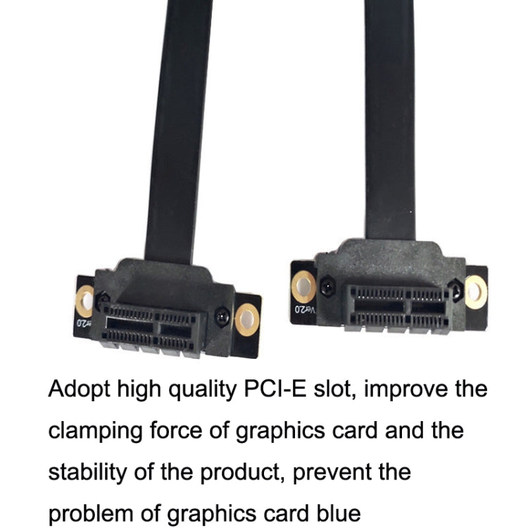 PCI-E 3.0 1X Tarjeta gráfica de 90 grados / Cable de extensión de tarjeta de red inalámbrica, Longitud del cable:, 5cm, 10cm, 15cm, 20cm, 25cm, 30cm, 40cm, 50cm