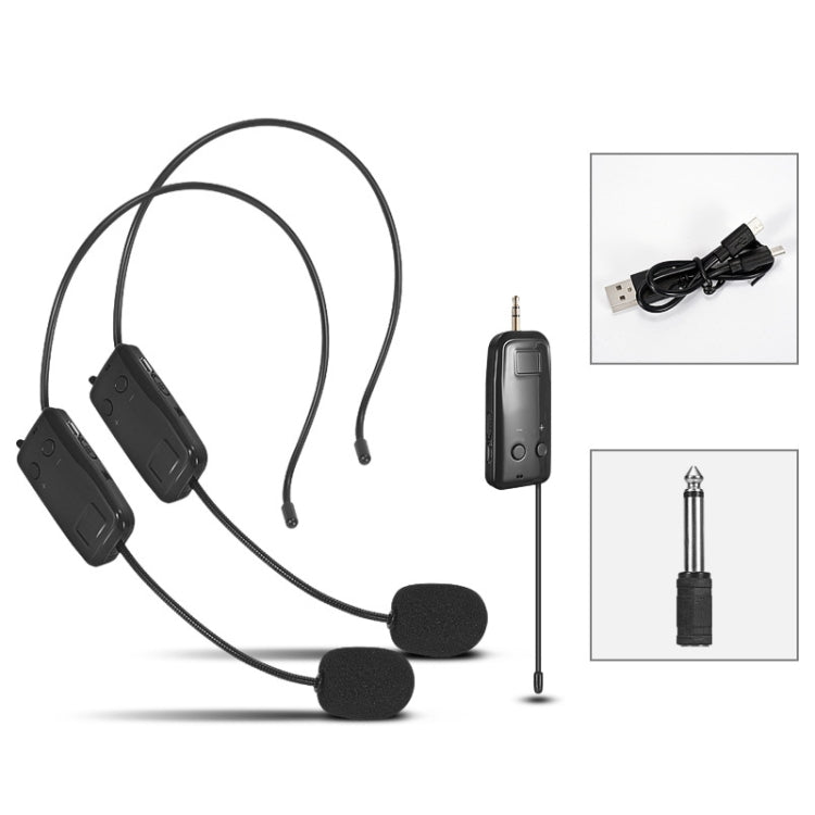 Auriculares inalámbricos UHF Micrófono Lavalier Amplificador de auriculares, One For One, One For Two